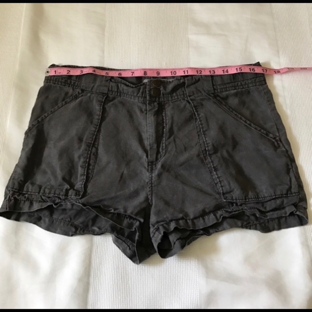 $68 FREE PEOPLE gray soft distressed look shorts